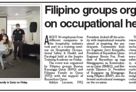 Filipino groups organize seminar on occupational health and safety